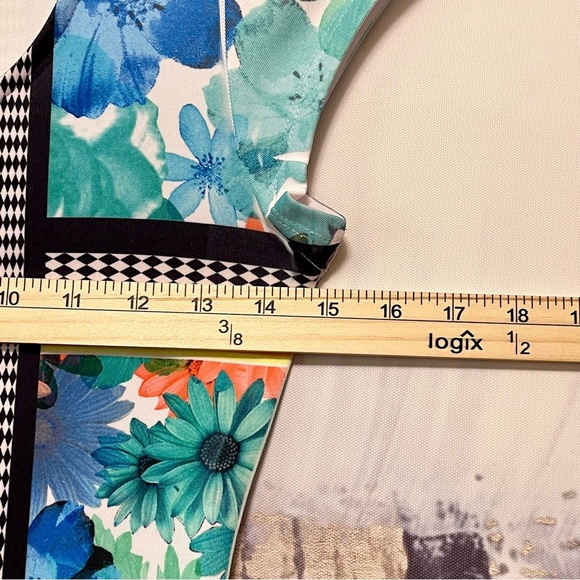 FIRE Los Angeles Bodycon Mini-Dress Women S Aztec Floral Stretch Sheath Clubwear - Picture 7 of 9